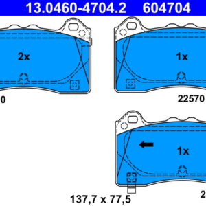 Plăcuțe de frână ATE 13.0460-4704.2