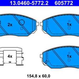 Plăcuțe de frână ATE 13.0460-5772.2