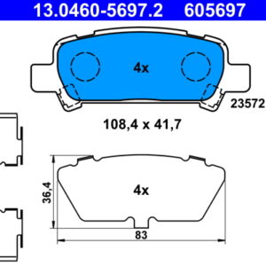 Plăcuțe de frână ATE 13.0460-5697.2