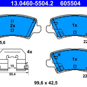 Plăcuțe de frână ATE 13.0460-5504.2