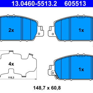 Plăcuțe de frână ATE 13.0460-5513.2