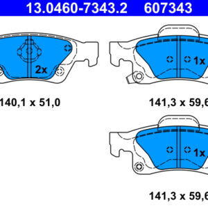 Plăcuțe de frână ATE 13.0460-7343.2
