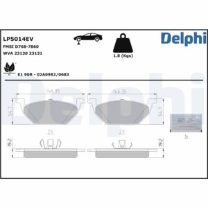 Plăcuțe de frână DELPHI LP5014EV