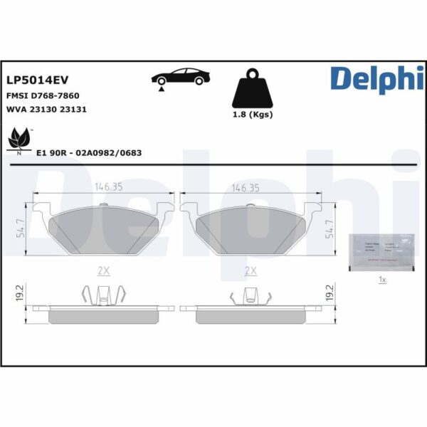 Plăcuțe de frână DELPHI LP5014EV păreri