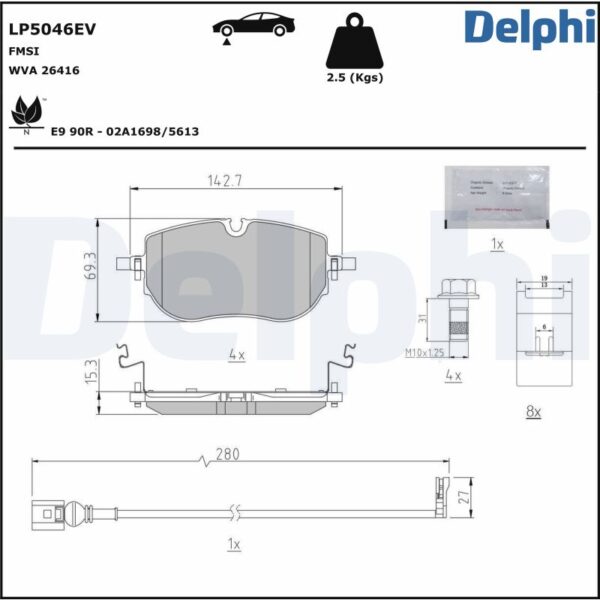 Plăcuțe de frână DELPHI LP5046EV păreri