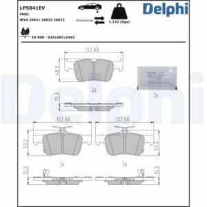 Plăcuțe de frână DELPHI LP5041EV