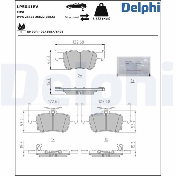 Plăcuțe de frână DELPHI LP5041EV păreri