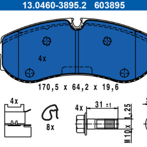 Plăcuțe de frână ATE 13.0460-3895.2