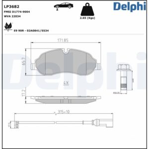 Plăcuțe de frână DELPHI LP3682