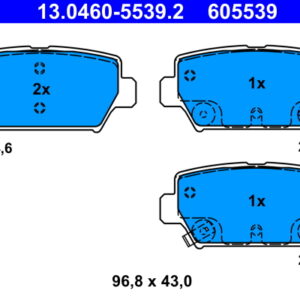 Plăcuțe de frână ATE 13.0460-5539.2