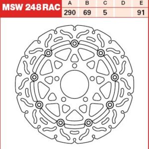Disc frână TRW MOTO MSW248RAC