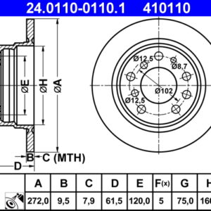 Disc frână ATE 24.0110-0110.1