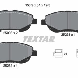 Plăcuțe de frână TEXTAR 2500601