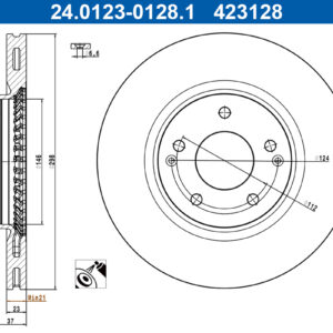 Disc frână ATE 24.0123-0128.1