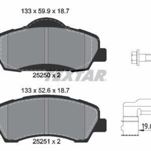 Plăcuțe de frână TEXTAR 2525001