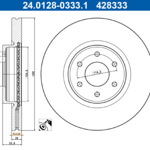 Disc frână ATE 24.0128-0333.1