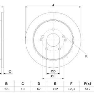 Disc frână BOSCH 0 986 479 H16