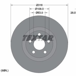 Disc frână TEXTAR 92317203