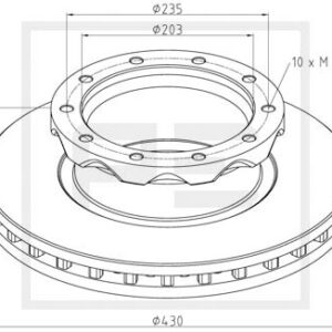 Disc frână PETERS 466.102-00
