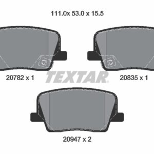 Plăcuțe de frână TEXTAR 2078201