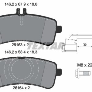 Plăcuțe de frână TEXTAR 2516305