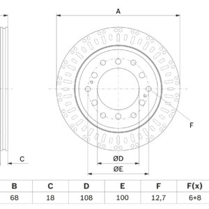 Disc frână BOSCH 0 986 479 F07