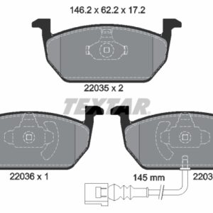 Plăcuțe de frână TEXTAR 2203501