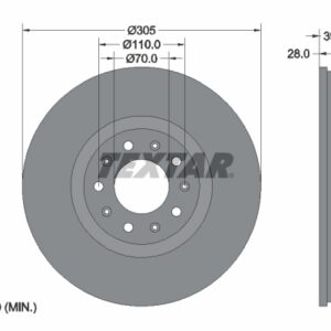 Disc frână TEXTAR 92220803