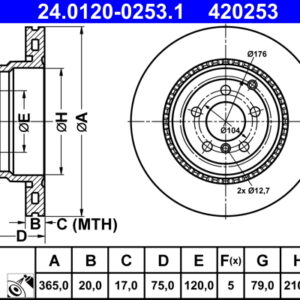 Disc frână ATE 24.0120-0253.1