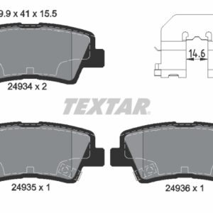Plăcuțe de frână TEXTAR 2493401