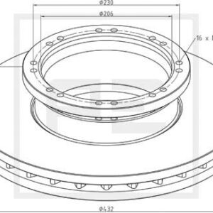 Disc frână PETERS 036.132-00A