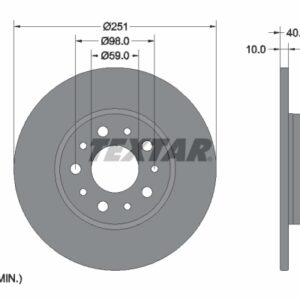 Disc frână TEXTAR 92244303