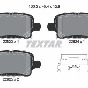Plăcuțe de frână TEXTAR 2292301