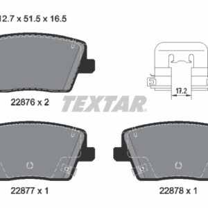 Plăcuțe de frână TEXTAR 2287601