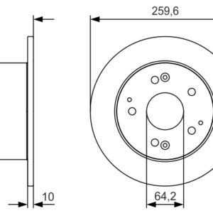 Disc frână BOSCH 0 986 479 V39