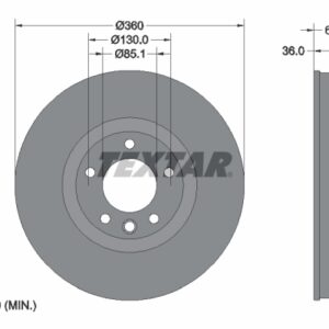 Disc frână TEXTAR 92262705