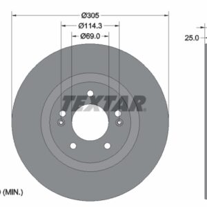 Disc frână TEXTAR 92333203