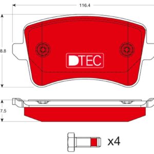 Plăcuțe de frână TRW MOTO GDB1765DTE