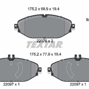 Plăcuțe de frână TEXTAR 2207601