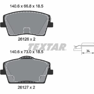 Plăcuțe de frână TEXTAR 2612601