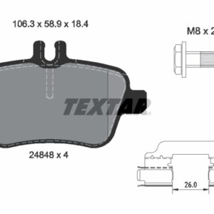 Plăcuțe de frână TEXTAR 2484805