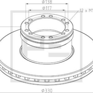 Disc frână PETERS 106.206-00