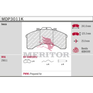 Plăcuțe de frână MERITOR MER MDP3011K