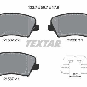 Plăcuțe de frână TEXTAR 2153201