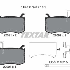 Plăcuțe de frână TEXTAR 2209101