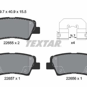 Plăcuțe de frână TEXTAR 2265501