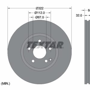 Disc frână TEXTAR 92163505