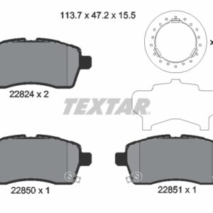 Plăcuțe de frână TEXTAR 2282401