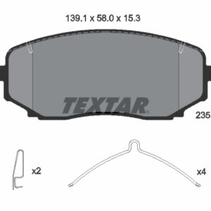 Plăcuțe de frână TEXTAR 2351505