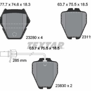 Plăcuțe de frână TEXTAR 2328001